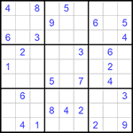 Судоку 9х9 #808 очень трудный