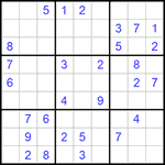 Судоку 9х9 #809 очень трудный