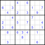 Судоку 9х9 #810 очень трудный