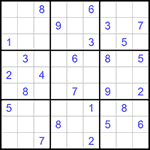 Судоку 9х9 #811 очень трудный