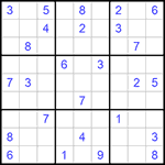 Судоку 9х9 #813 очень трудный