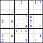 Судоку 9х9 #814 очень трудный