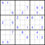 Судоку 9х9 #815 очень трудный