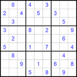 Судоку 9х9 #816 очень трудный