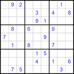 Судоку 9х9 #818 очень трудный