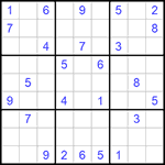 Судоку 9х9 #819 очень трудный