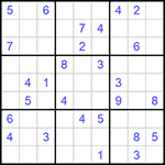 Судоку 9х9 #821 очень трудный