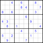 Судоку 9х9 #822 очень трудный