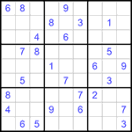 Судоку 9х9 #823 очень трудный