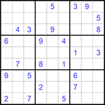 Судоку 9х9 #824 очень трудный