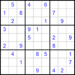 Судоку 9х9 #827 очень трудный