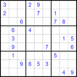 Судоку 9х9 #828 очень трудный