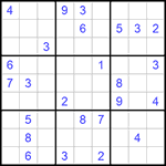 Судоку 9х9 #829 очень трудный