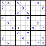 Судоку 9х9 #832 очень трудный