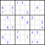 Судоку 9х9 #833 очень трудный