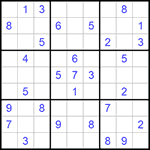Судоку 9х9 #838 очень трудный