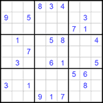 Судоку 9х9 #841 очень трудный