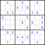 Судоку 9х9 #842 очень трудный