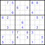 Судоку 9х9 #845 очень трудный