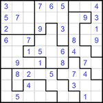 Судоку-пазл 9х9 #197 легкий