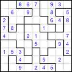 Судоку-пазл 9х9 #198 легкий