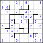 Судоку-пазл 9х9 #206 легкий