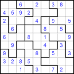 Судоку-пазл 9х9 #208 легкий