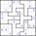 Судоку-пазл 9х9 #181 средний