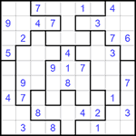 Судоку-пазл 9х9 #184 средний