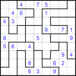 Судоку-пазл 9х9 #185 средний