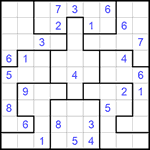 Судоку-пазл 9х9 #186 средний