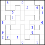 Судоку-пазл 9х9 #188 средний