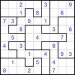 Судоку-пазл 9х9 #189 средний