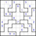 Судоку-пазл 9х9 #190 средний