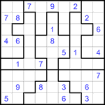 Судоку-пазл 9х9 #191 средний