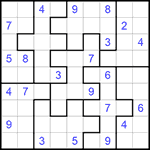 Судоку-пазл 9х9 #196 средний