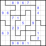 Судоку-пазл 9х9 #197 средний