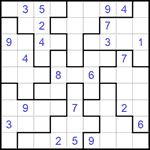 Судоку-пазл 9х9 #199 средний