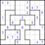 Судоку-пазл 9х9 #201 средний