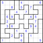 Судоку-пазл 9х9 #206 средний