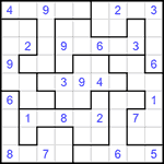 Судоку-пазл 9х9 #207 средний