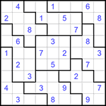 Судоку-пазл 9х9 #208 средний