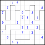 Судоку-пазл 9х9 #210 средний