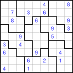 Судоку-пазл 9х9 #181 трудный