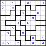 Судоку-пазл 9х9 #182 трудный