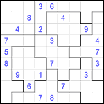 Судоку-пазл 9х9 #183 трудный