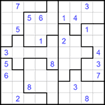 Судоку-пазл 9х9 #184 трудный