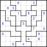 Судоку-пазл 9х9 #185 трудный