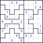 Судоку-пазл 9х9 #186 трудный