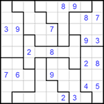 Судоку-пазл 9х9 #187 трудный